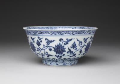 图片[3]-Bowl with lotus scrolls in underglaze blue, Ming dynasty (1368-1644)-China Archive